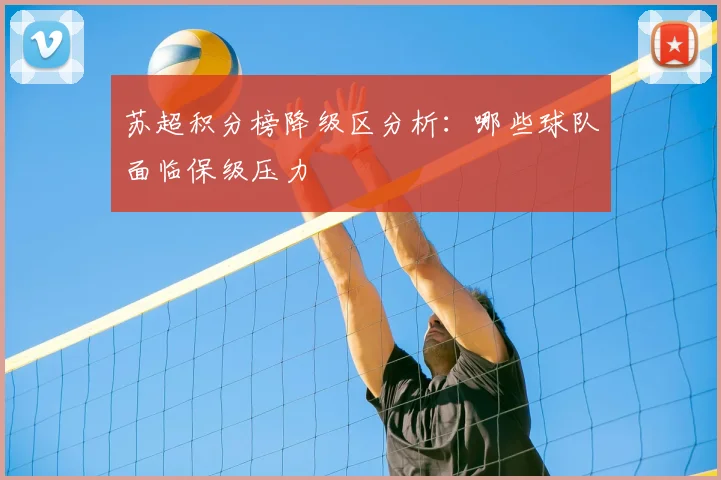 苏超积分榜降级区分析：哪些球队面临保级压力